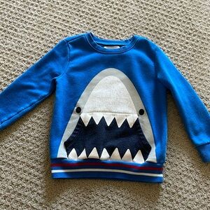 Old Navy Kids Shark Sweatshirt. Blue & White. Size 5T